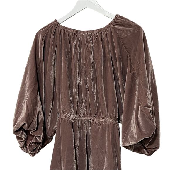 FREE PEOPLE WOMENS SIZE XSMALL PORTIA VELVET MINI DRESS PINK BOHO PRAIRIE - Picture 9 of 12